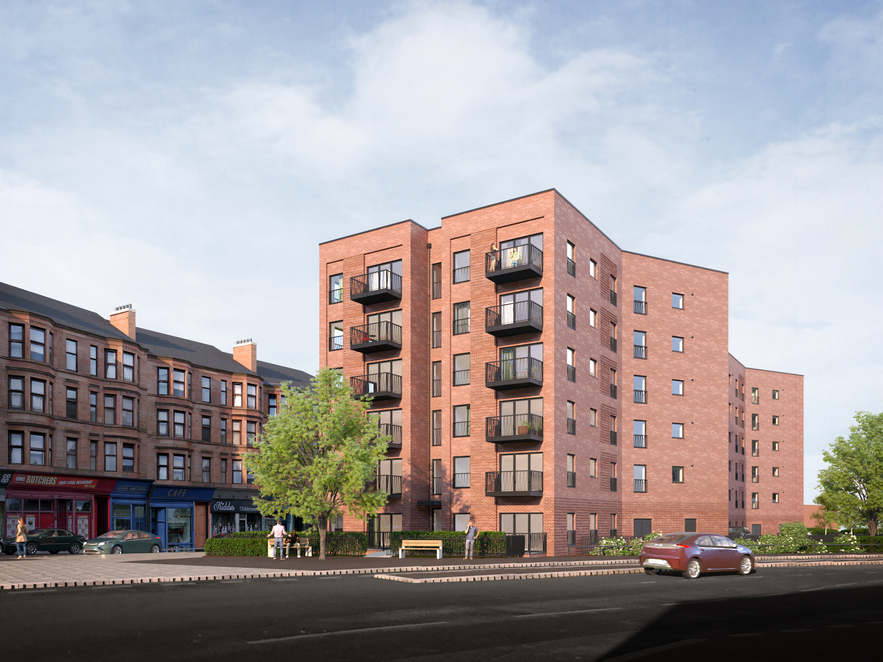 Govan’s 46 amenity flat development marches towards spring completion